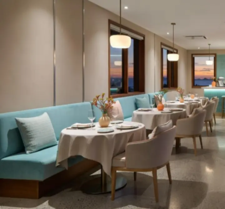 Elegant Australian restaurant interior at Aussie Yum